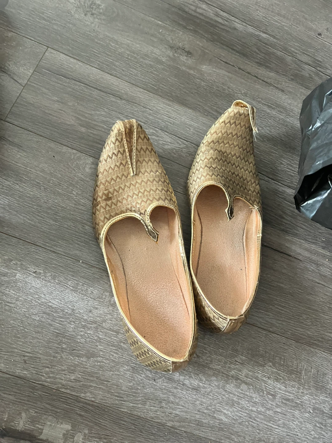 Gold Embroidered Jutti Shoes