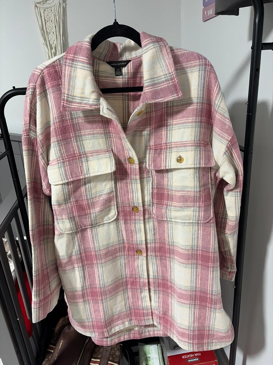 Banana Republic Plaid Flannel Shirt Jacket