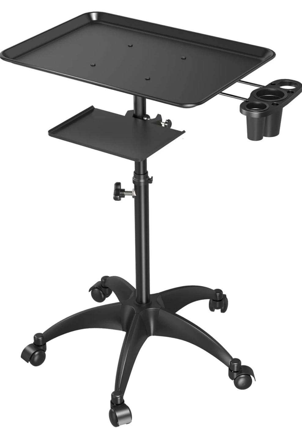 Black Rolling Salon Tray with Wheels - photo 4
