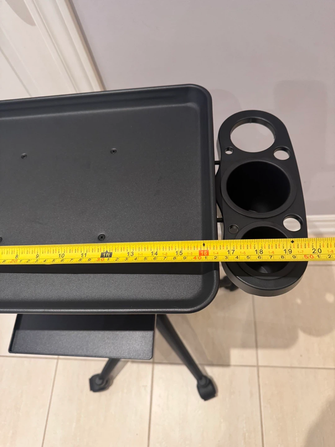 Black Rolling Salon Tray with Wheels - photo 5