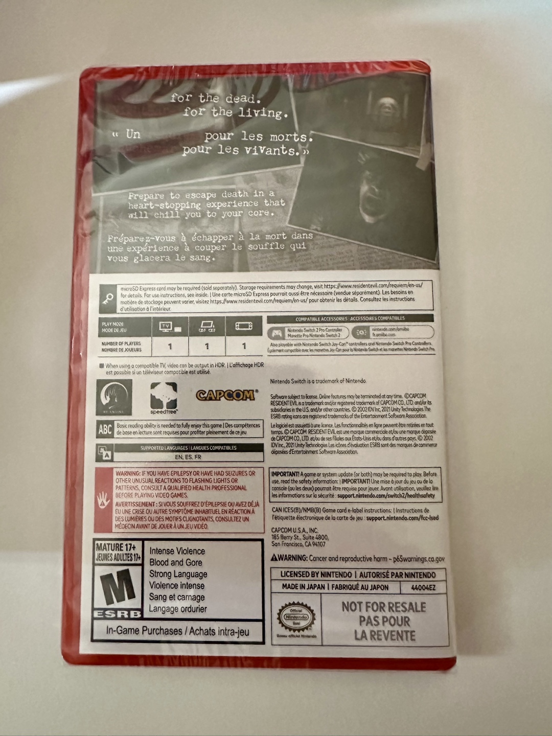Resident Evil Requiem (Switch 2) - Brand New - photo 2