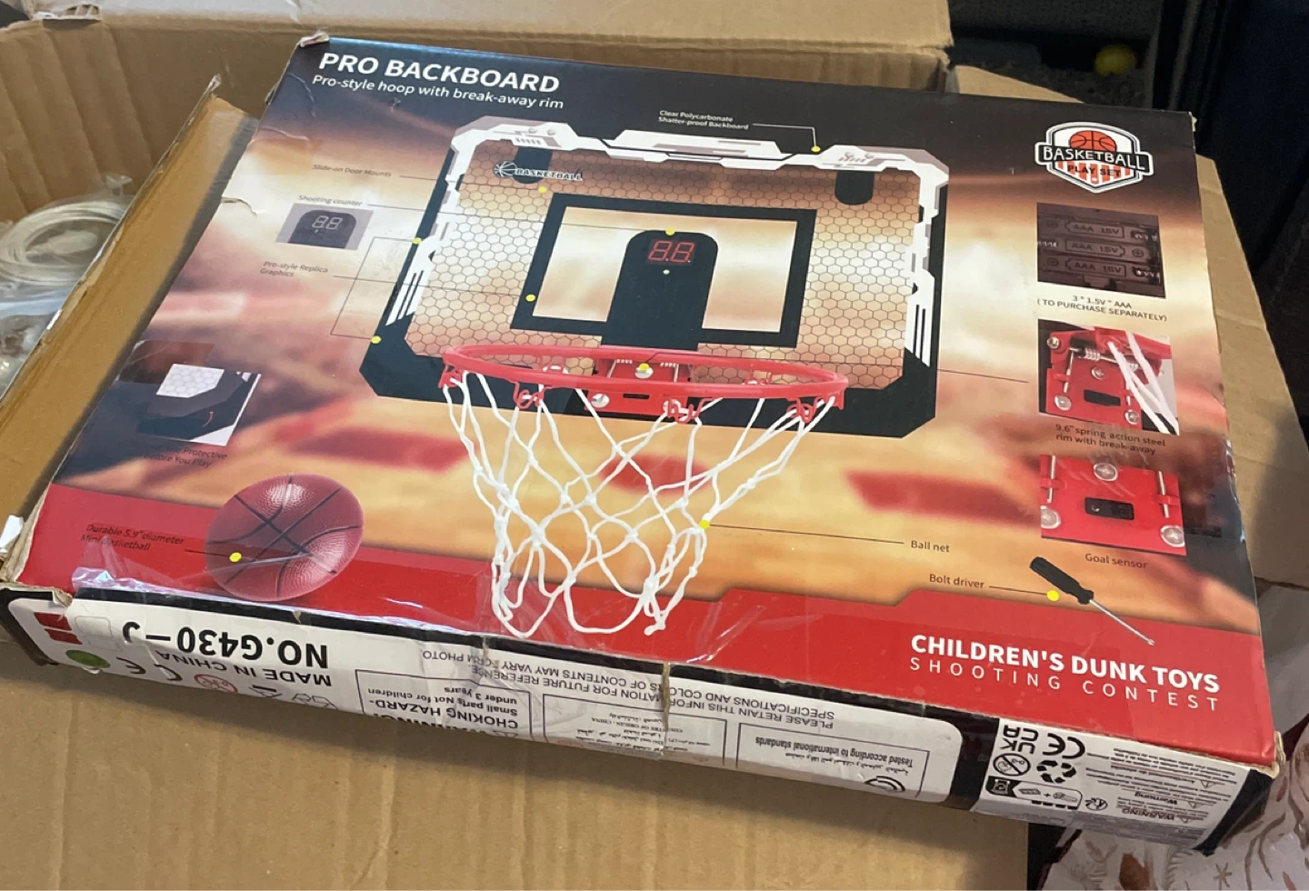Children's Pro Backboard Shooting Hoop NO BALL - photo 2