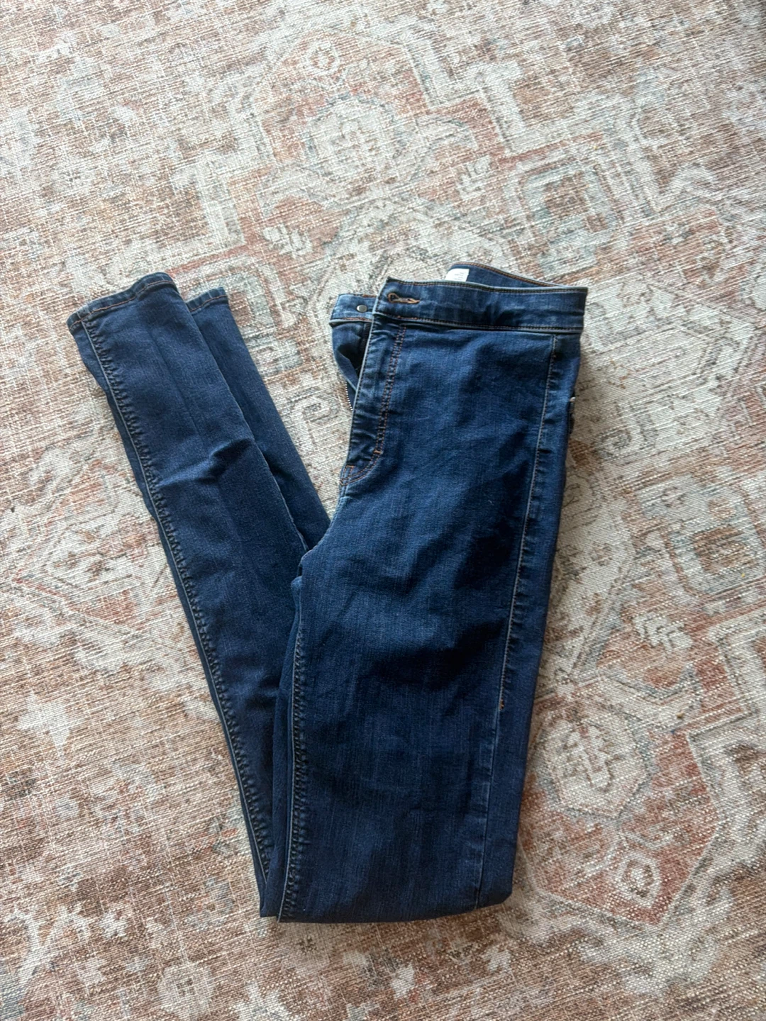 Topshop Blue Denim Skinny Jeans