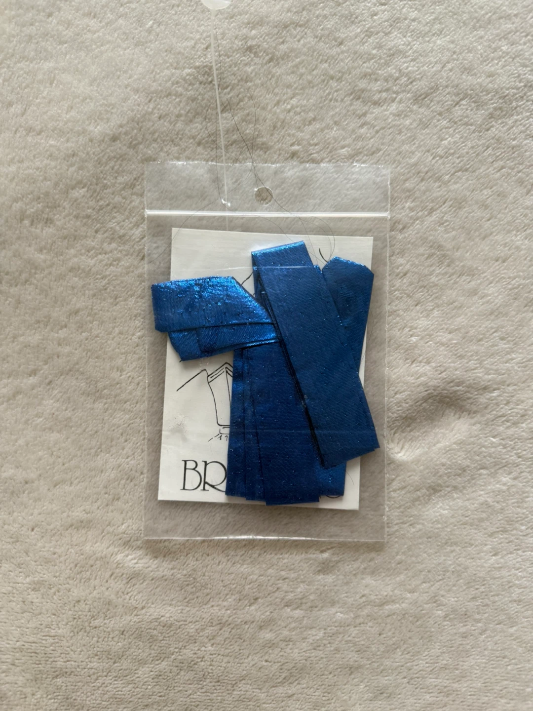Blue Metallic Bra Straps