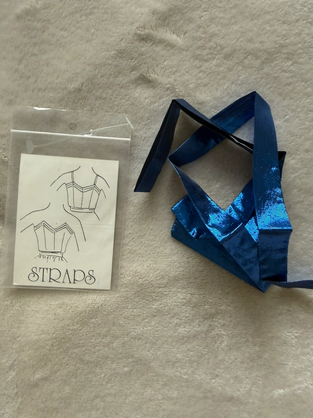 Blue Metallic Bra Straps - photo 3