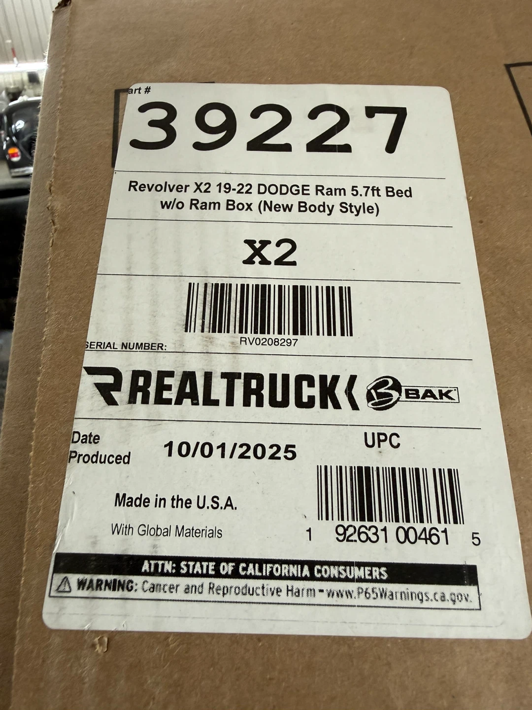BAK Revolver X2 Hard Rolling Tonneau Cover - Dodge Ram 5.7ft Bed - photo 2