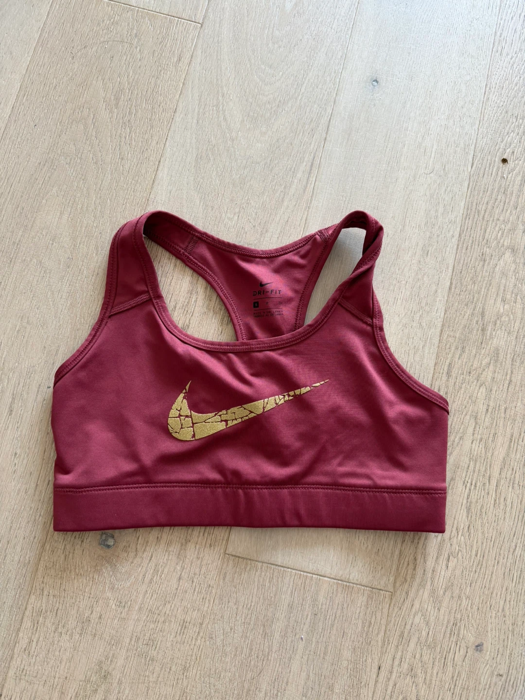 Nike Dri-Fit Sports Bra - Burgundy - Size S