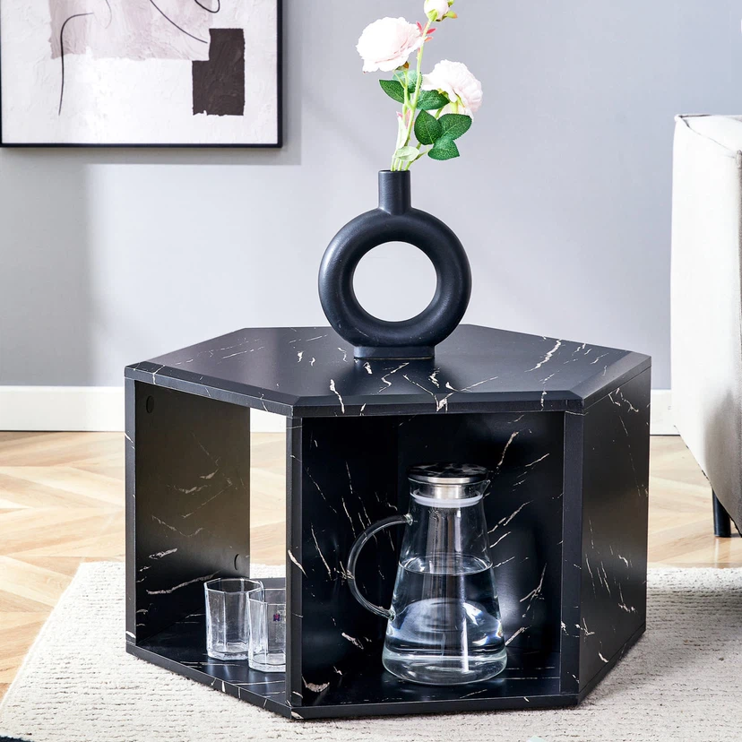 Hexagonal coffee table