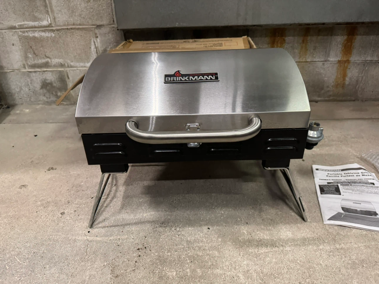 Brinkmann burner gas grill model 810-1100-s stainless steel