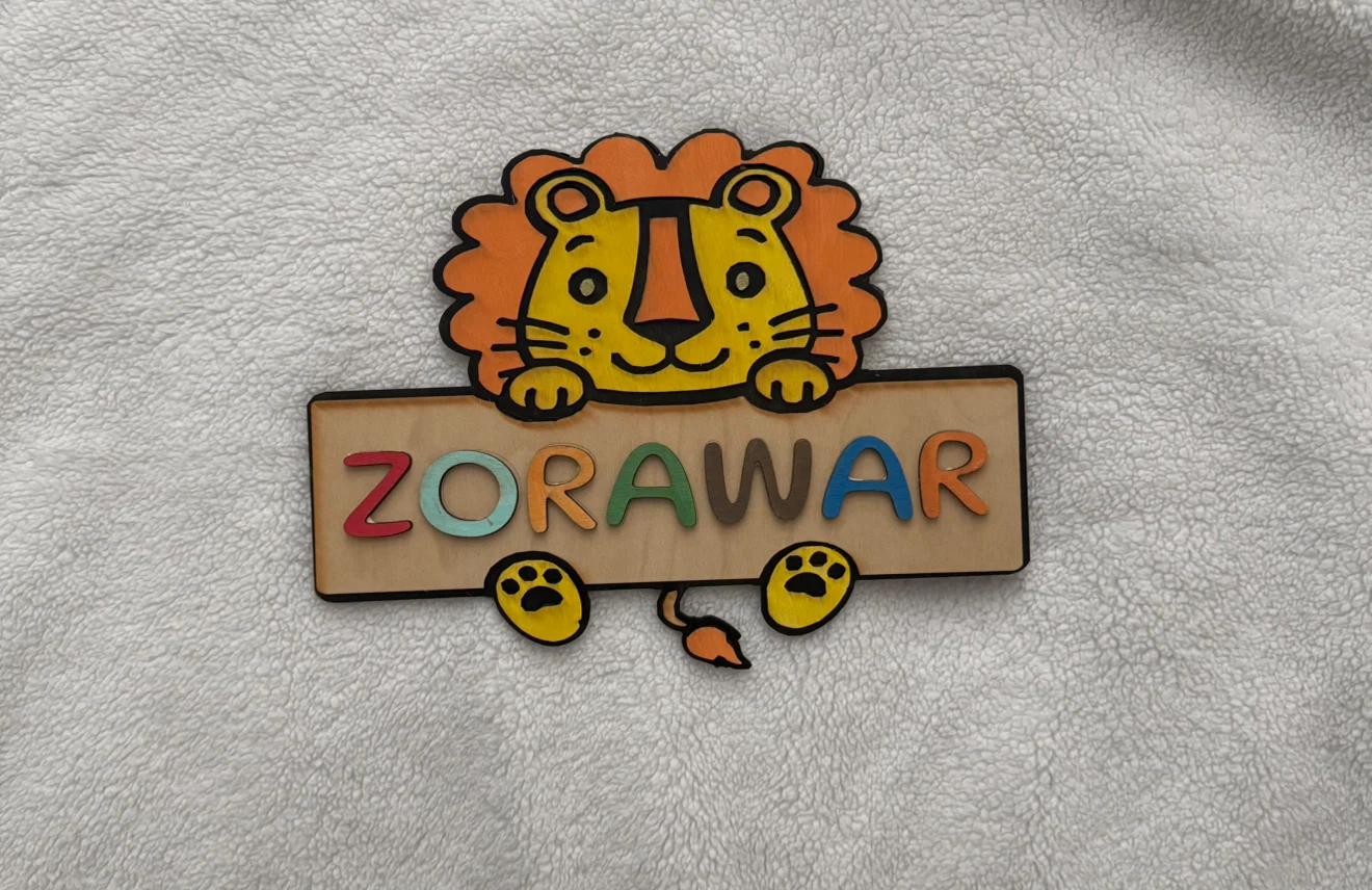 Wooden baby Name Sign - photo 2