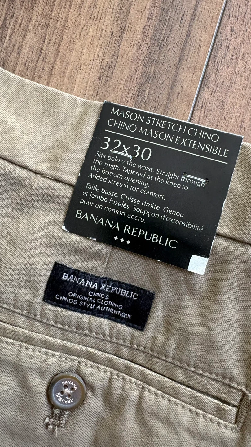 Banana Republic Mason Chino Stretch Pants 32x30 - photo 3