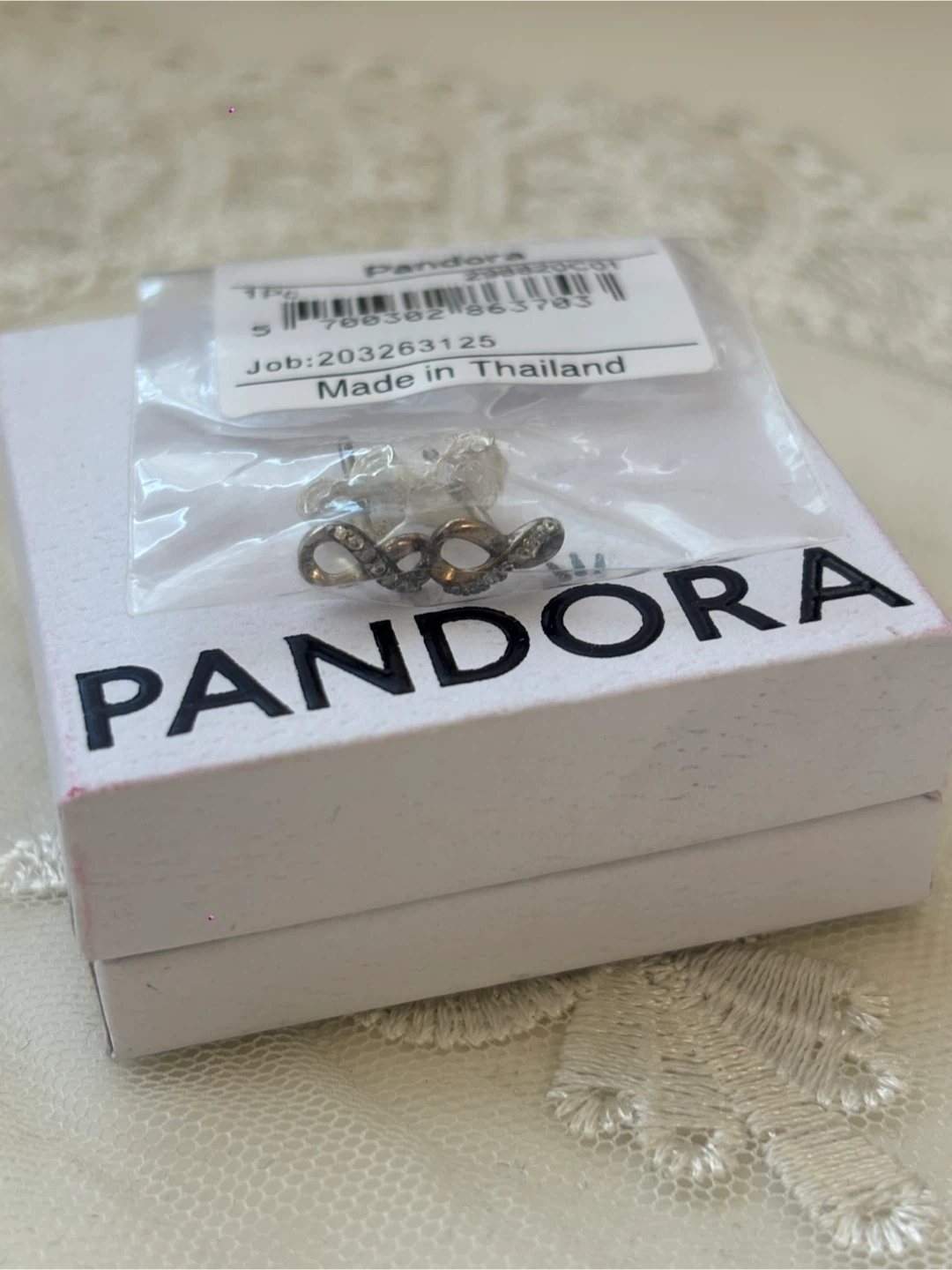 Pandora Sterling Silver Infinity Stud Earrings