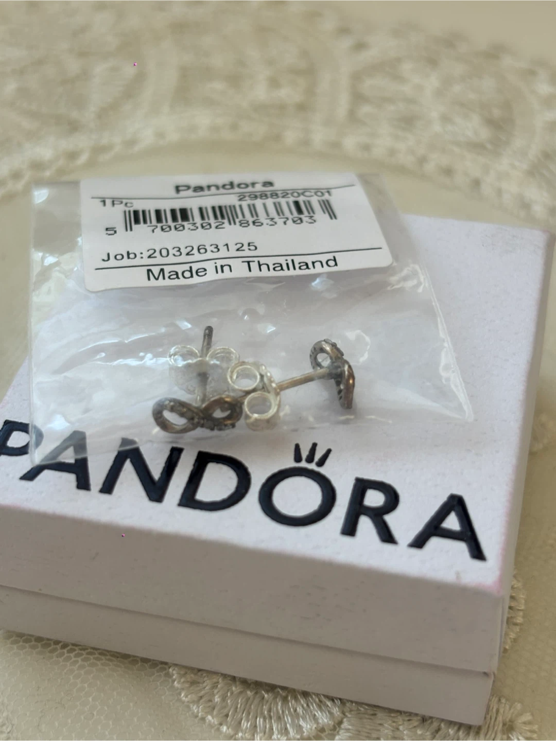 Pandora Sterling Silver Infinity Stud Earrings - photo 3