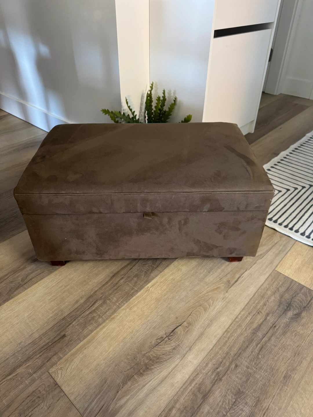 Brown Storage Ottoman