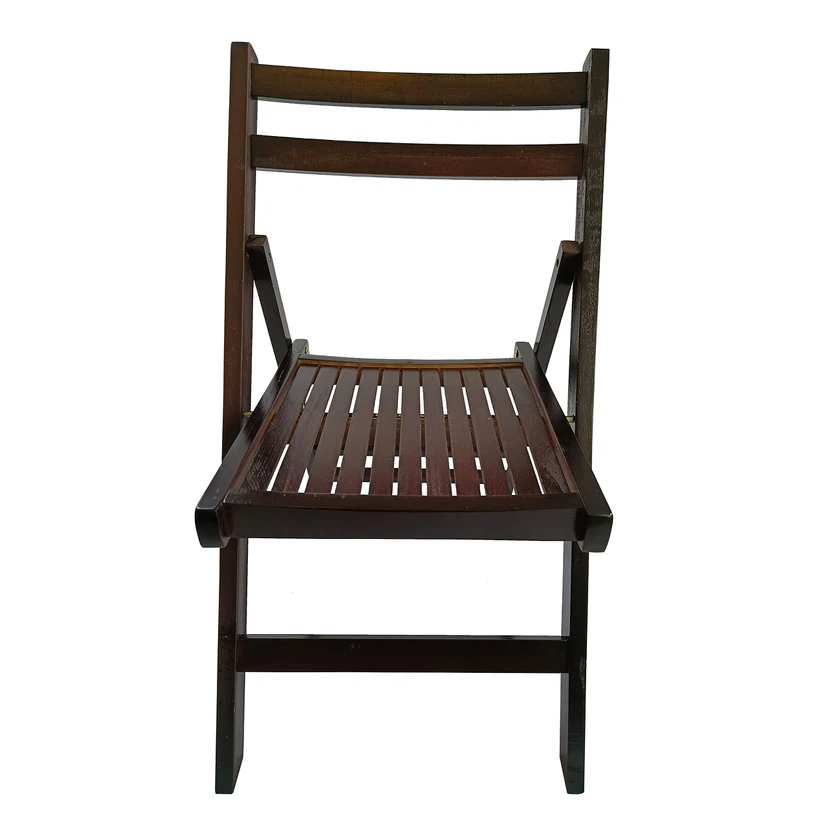 Slatted Wood Folding Special Event Chair Cherry, Set of 4 - photo 2