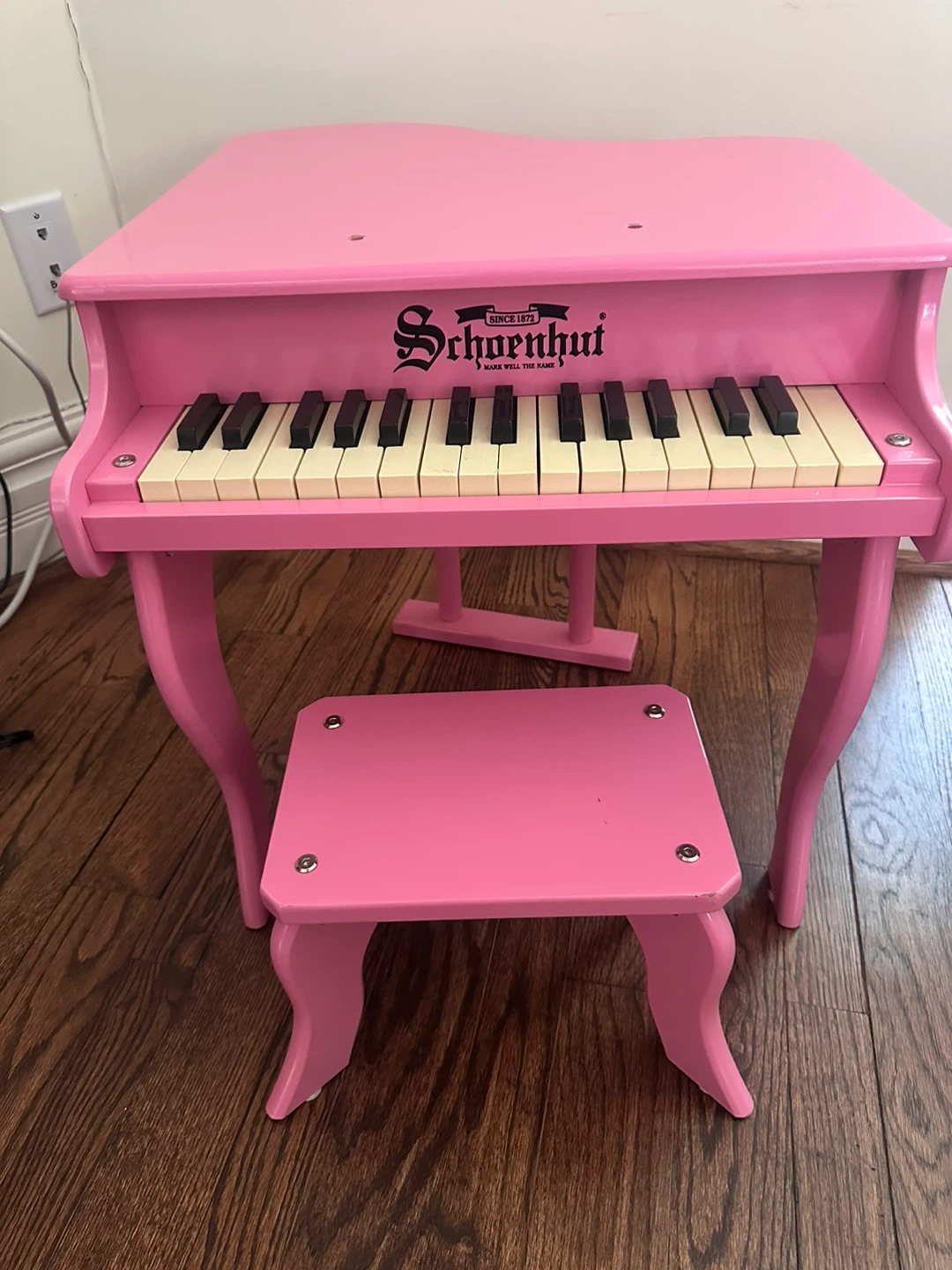 Schoenhut Pink Piano with Bench
