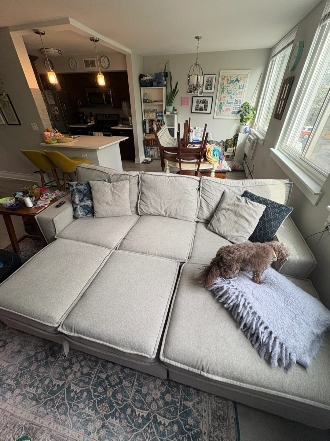Sectional Sofa with Storage & Pullout - photo 2
