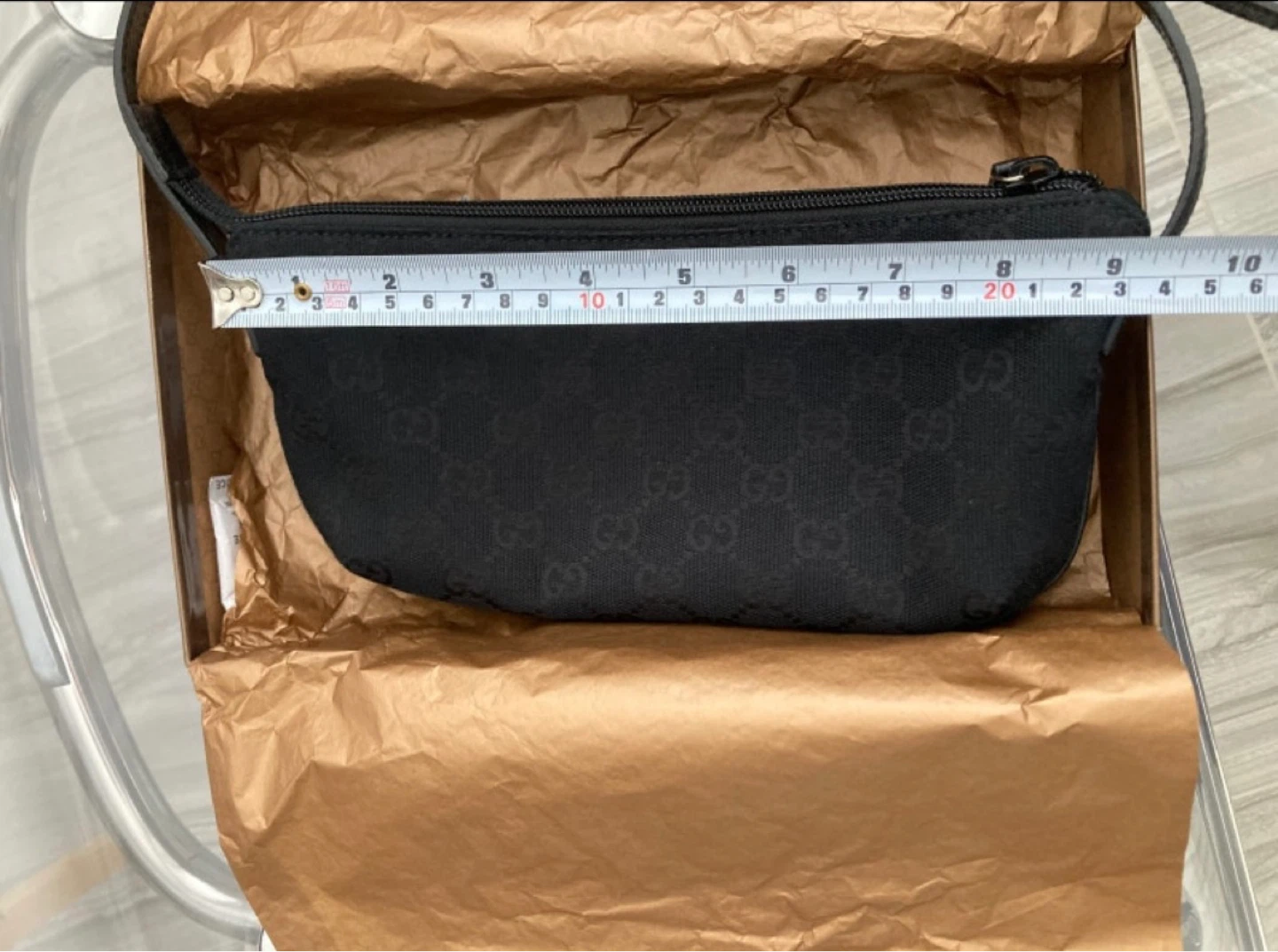 Black Gucci GG Monogram Pouch Bag - photo 3