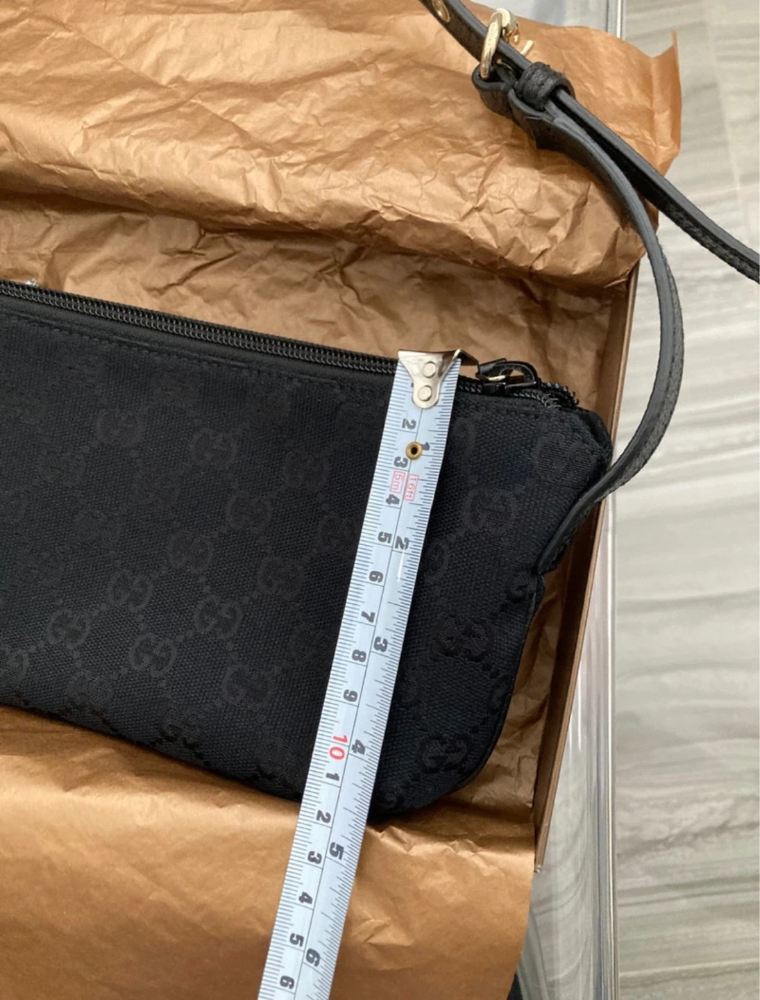 Black Gucci GG Monogram Pouch Bag - photo 4