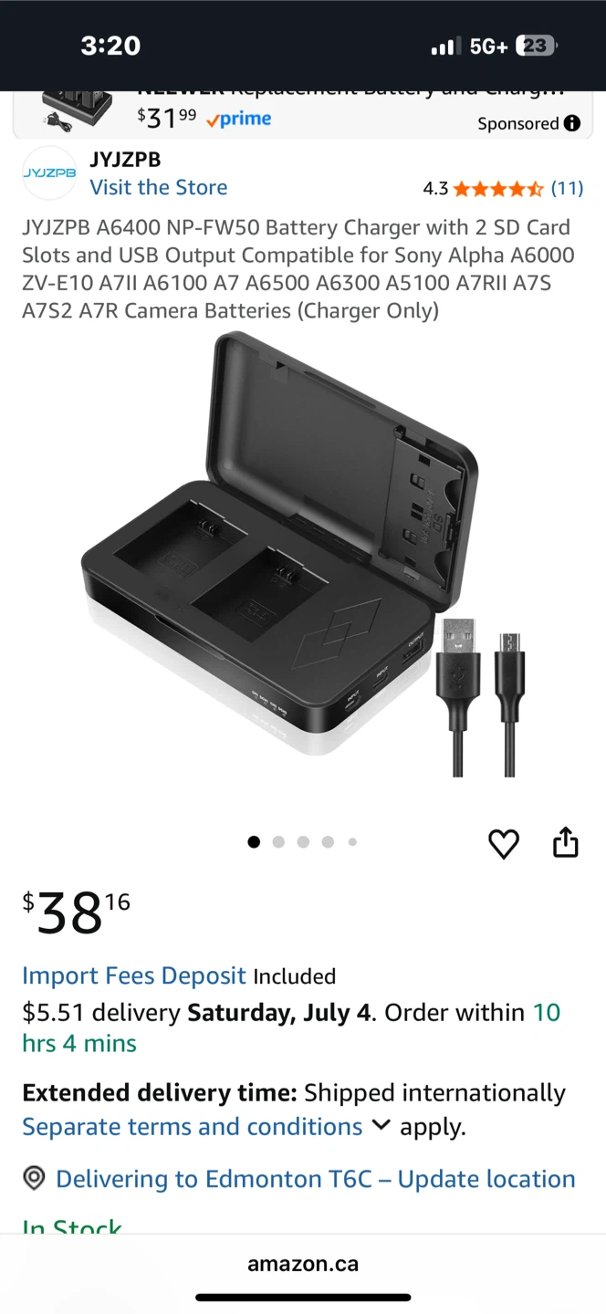 FW50 Dual Battery Charger with 2 SD Card Slots - photo 4