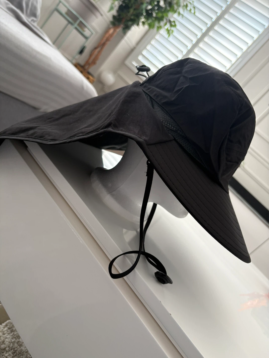Black Sun Hat with Neck Flap - photo 5