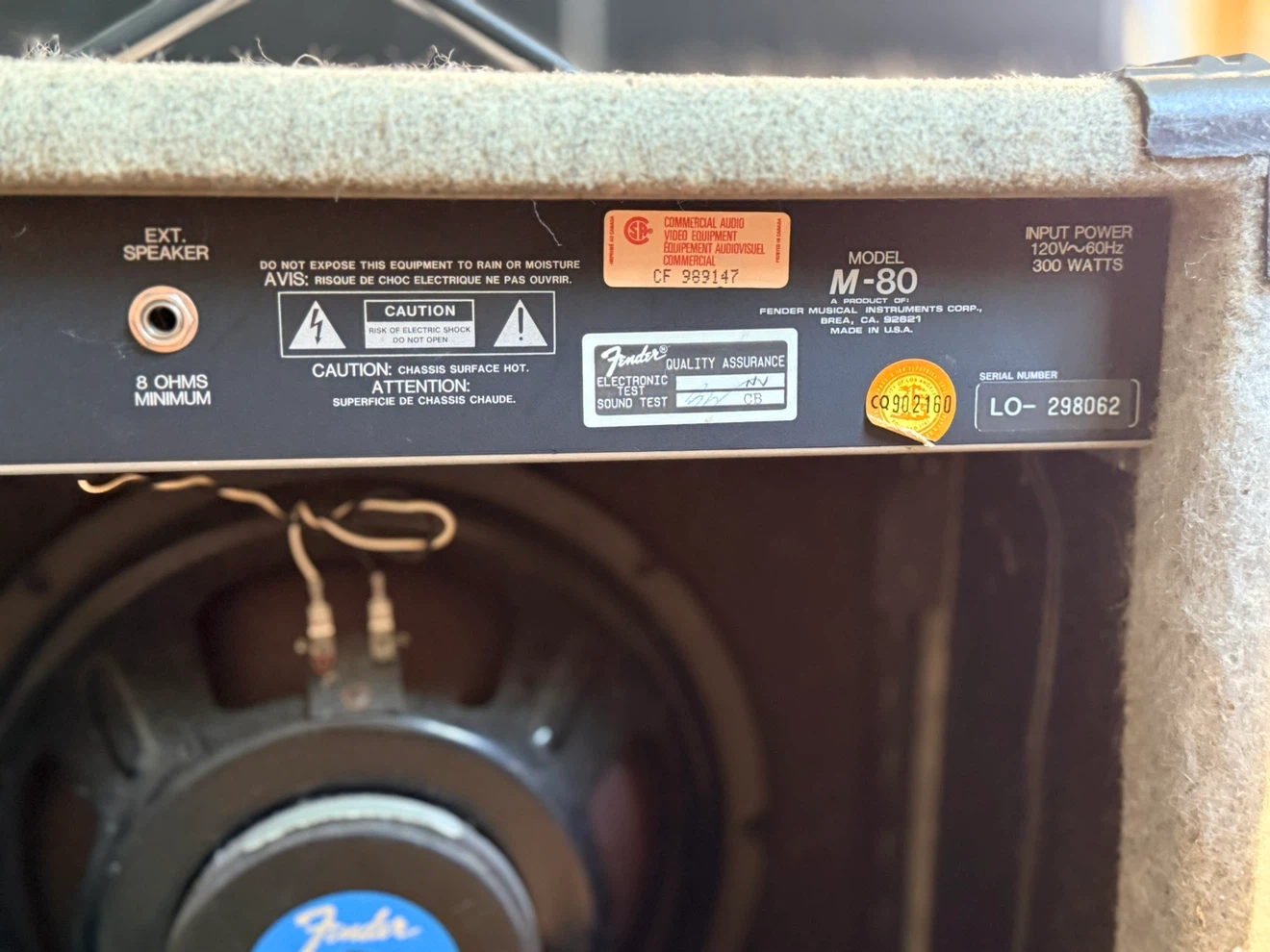 Fender M-80 Guitar Amplifier - photo 4
