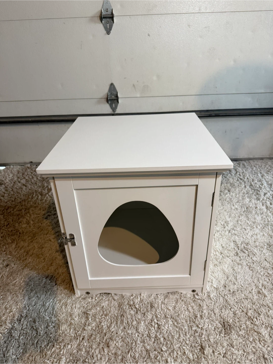 White Cat Litter Box
