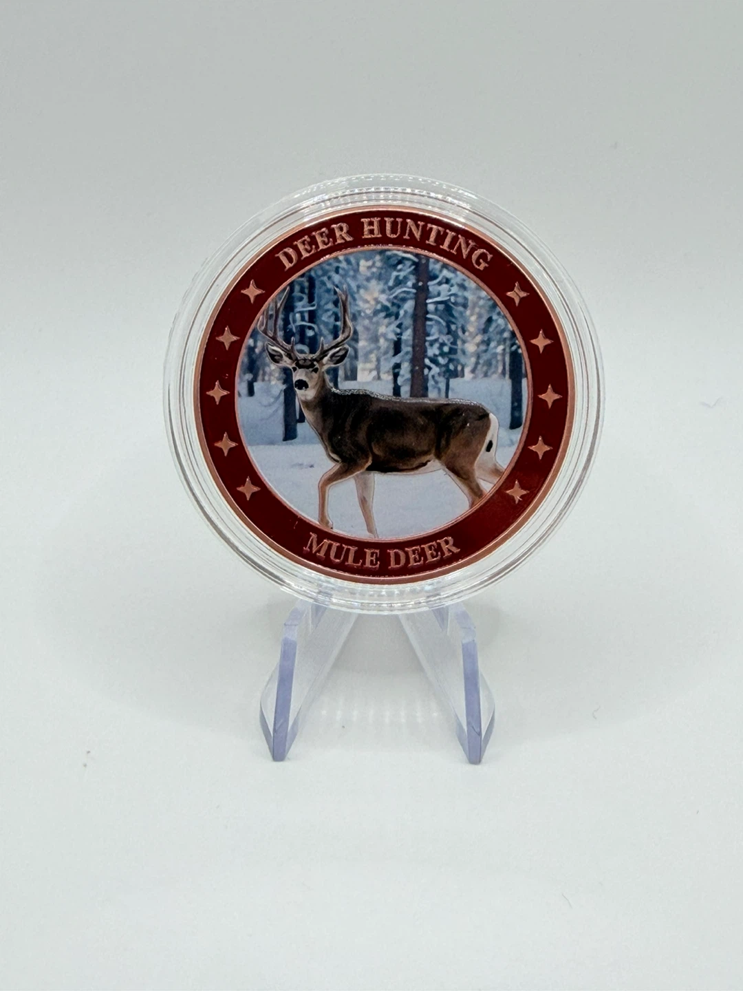 Maple Leaf Mint Deer Hunting 1oz .999 Colorized Fine Copper - photo 3