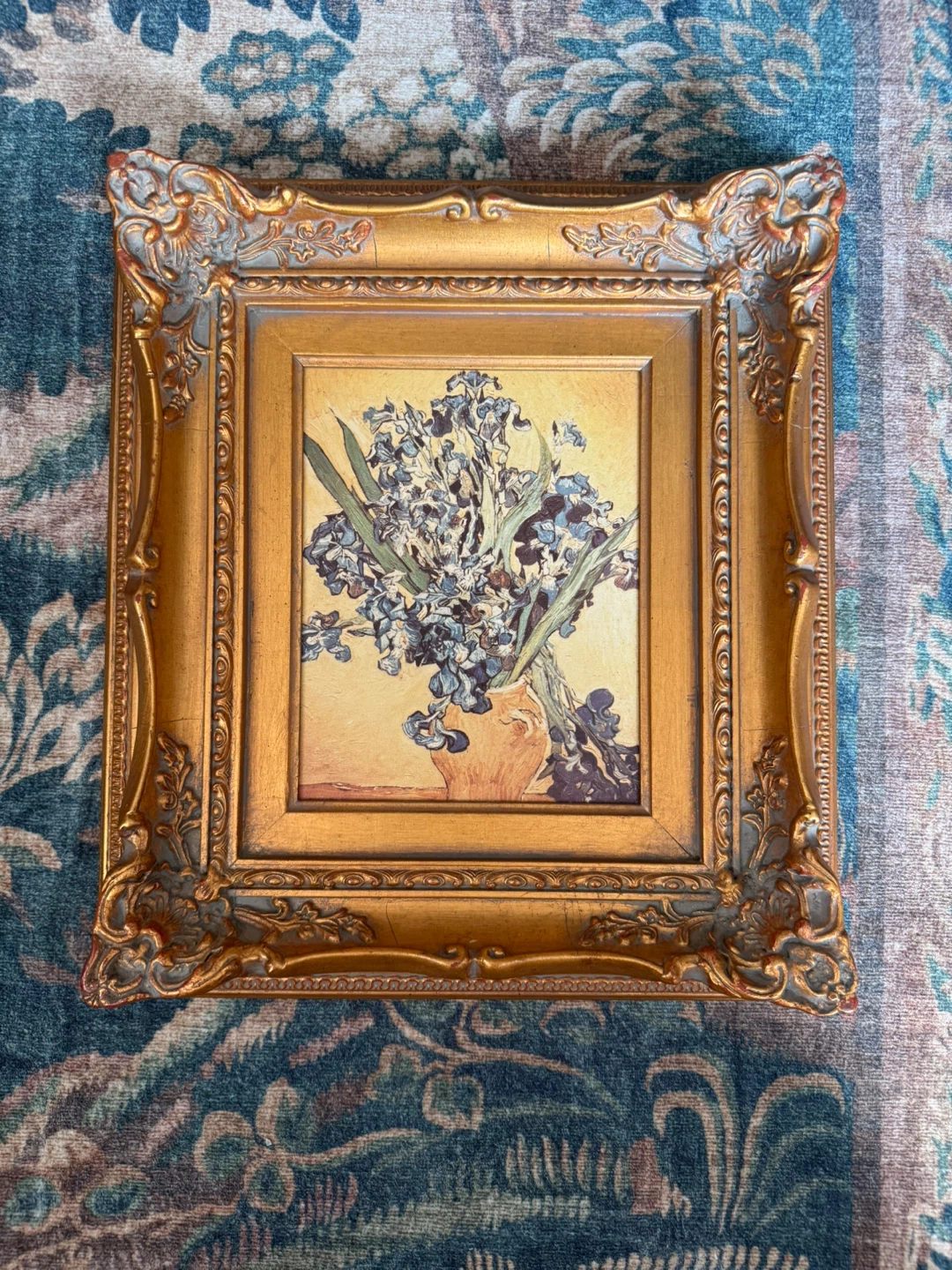 Ornate frame with textured print
