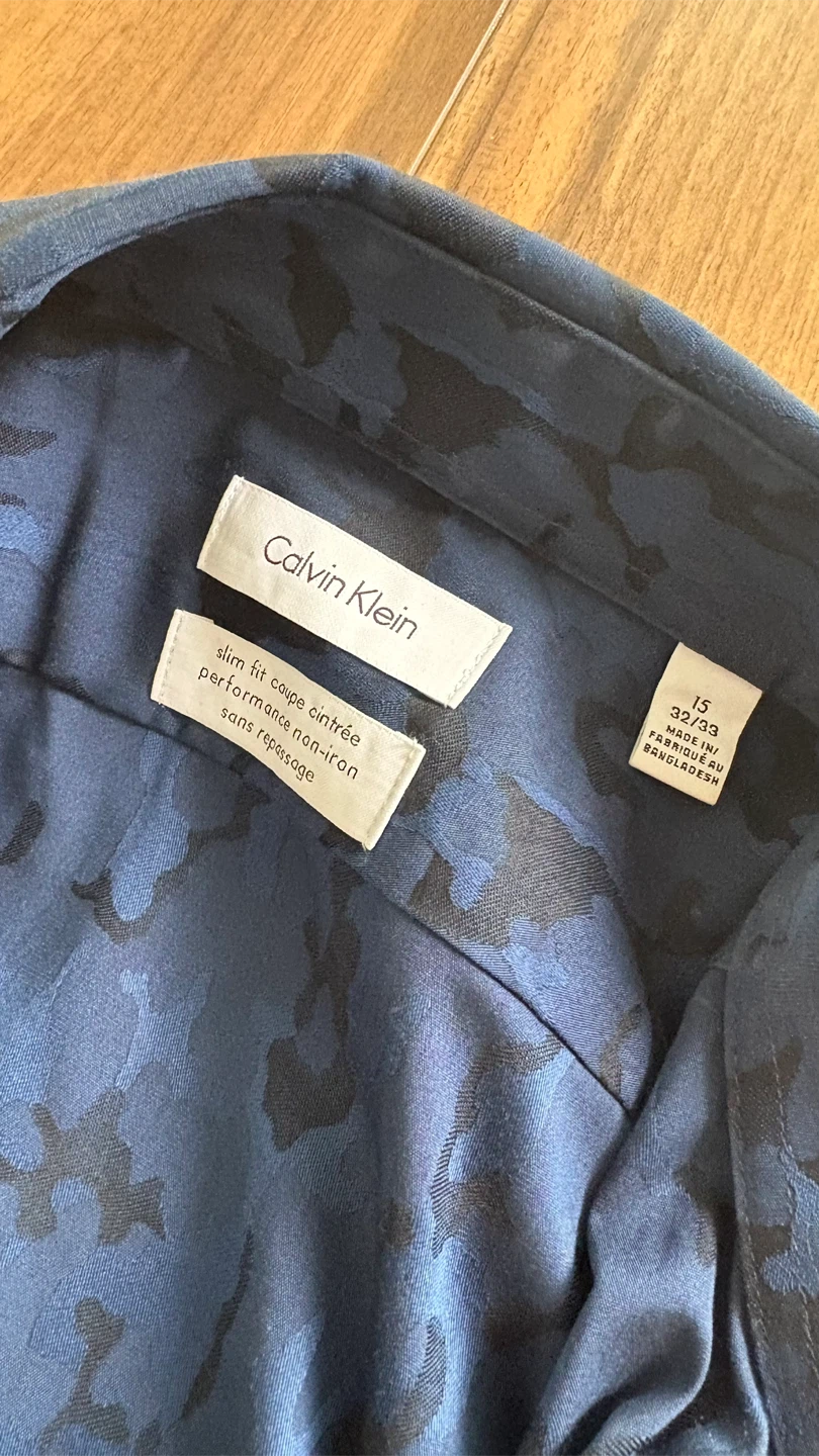 Calvin Klein Slim Fit Performance Non-Iron Camo Button-Up Shirt - photo 2