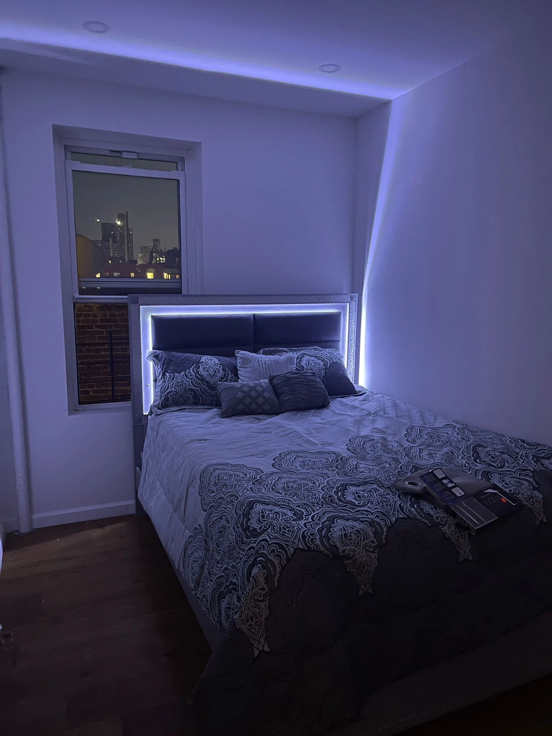 Platform Bed Frame with LED Headboard