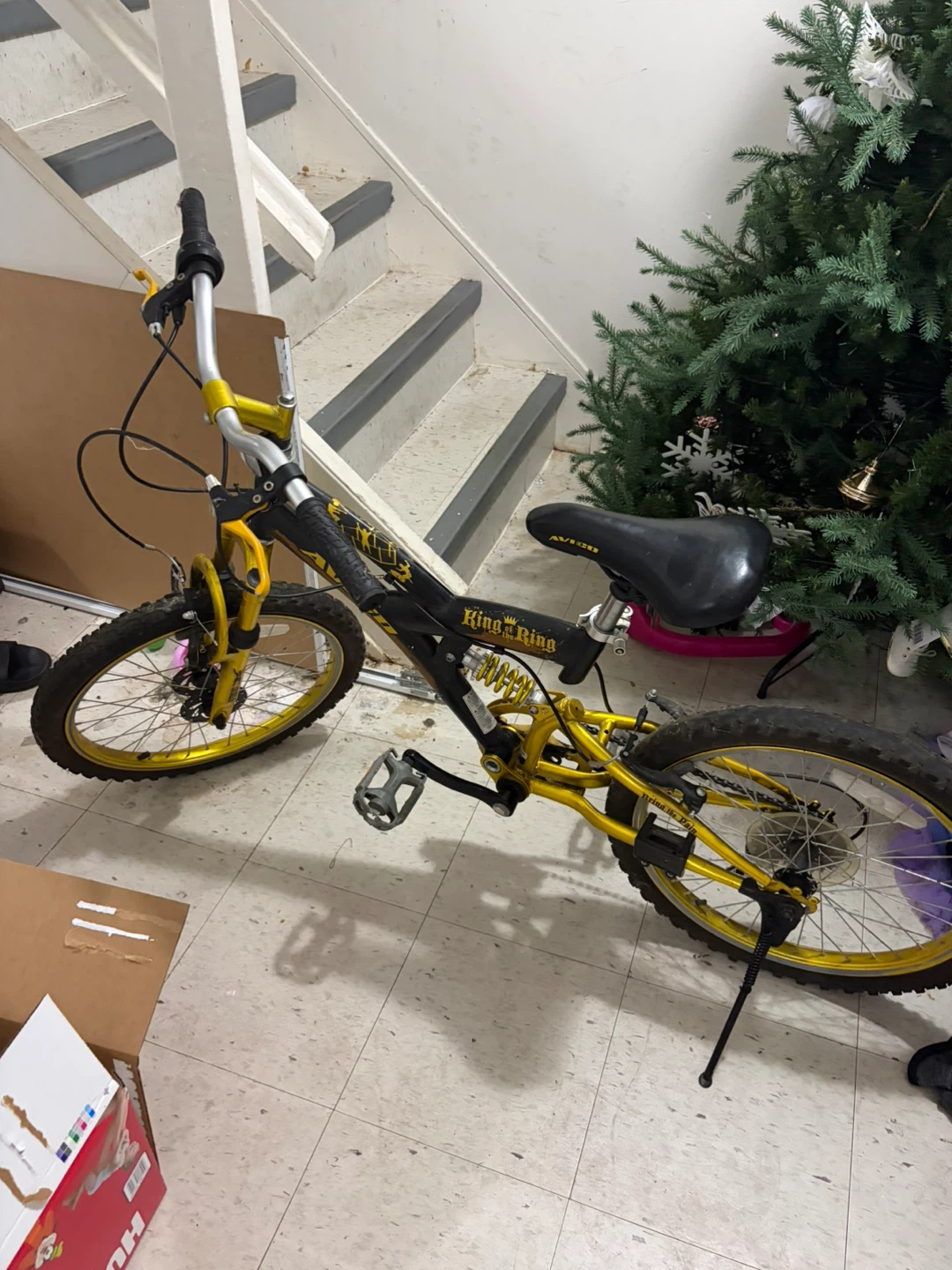 Gold yellow bike