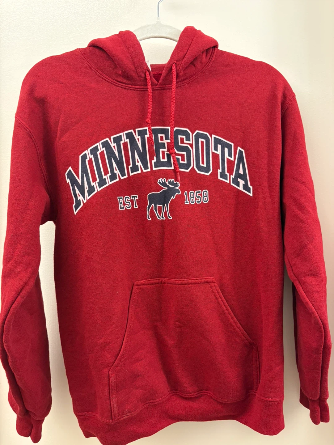 Red Minnesota Moose Graphic Hoodie