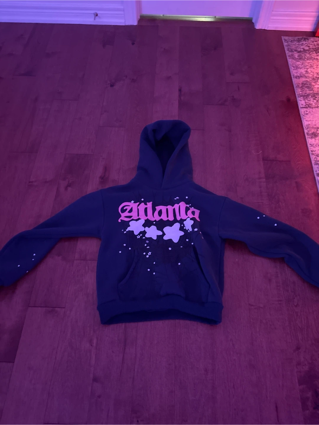 Sp5der Navy Atlanta Hoodie Size Men’s Small