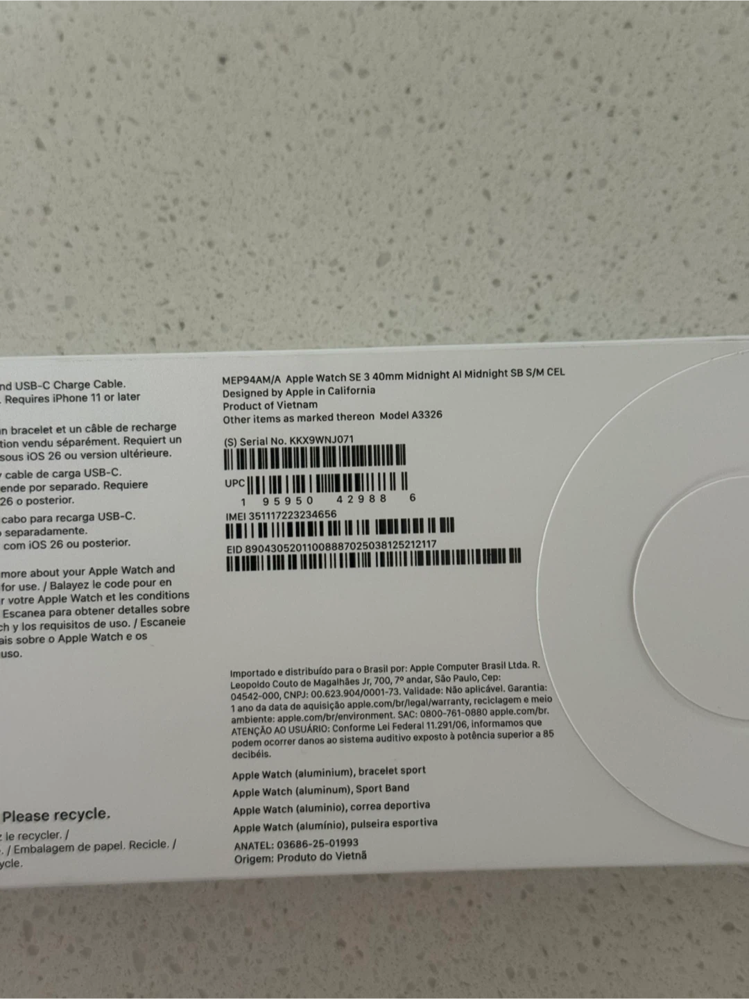 Apple Watch SE 3 40mm Midnight Al - photo 2