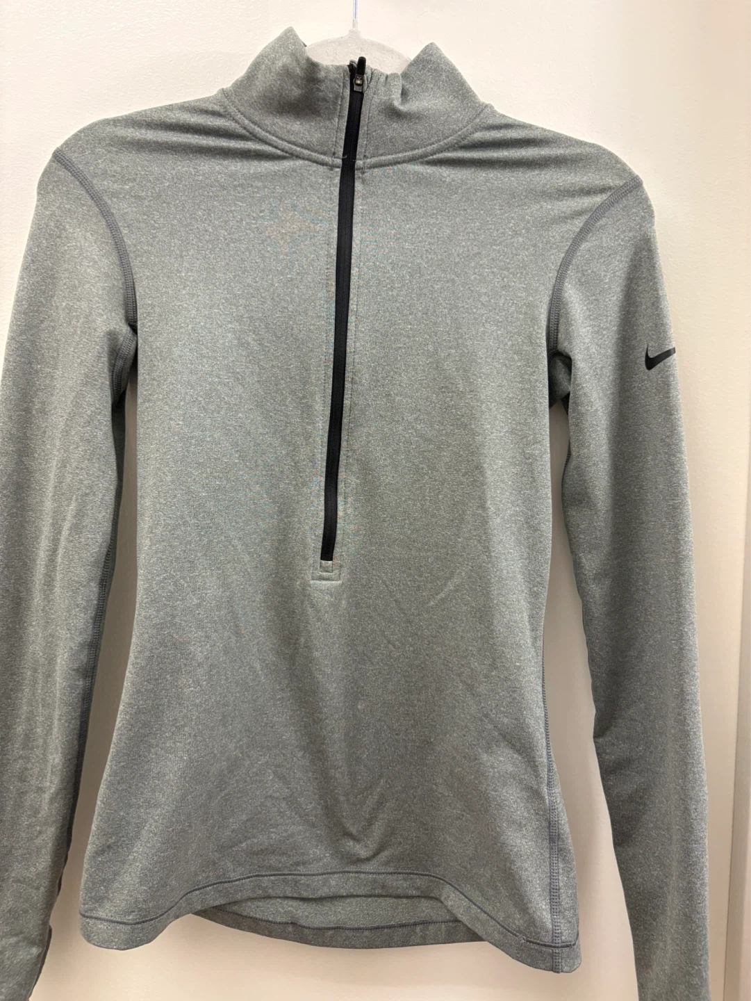 Nike Pro Dri-FIT Gray 1/2 Zip Running Pullover Top