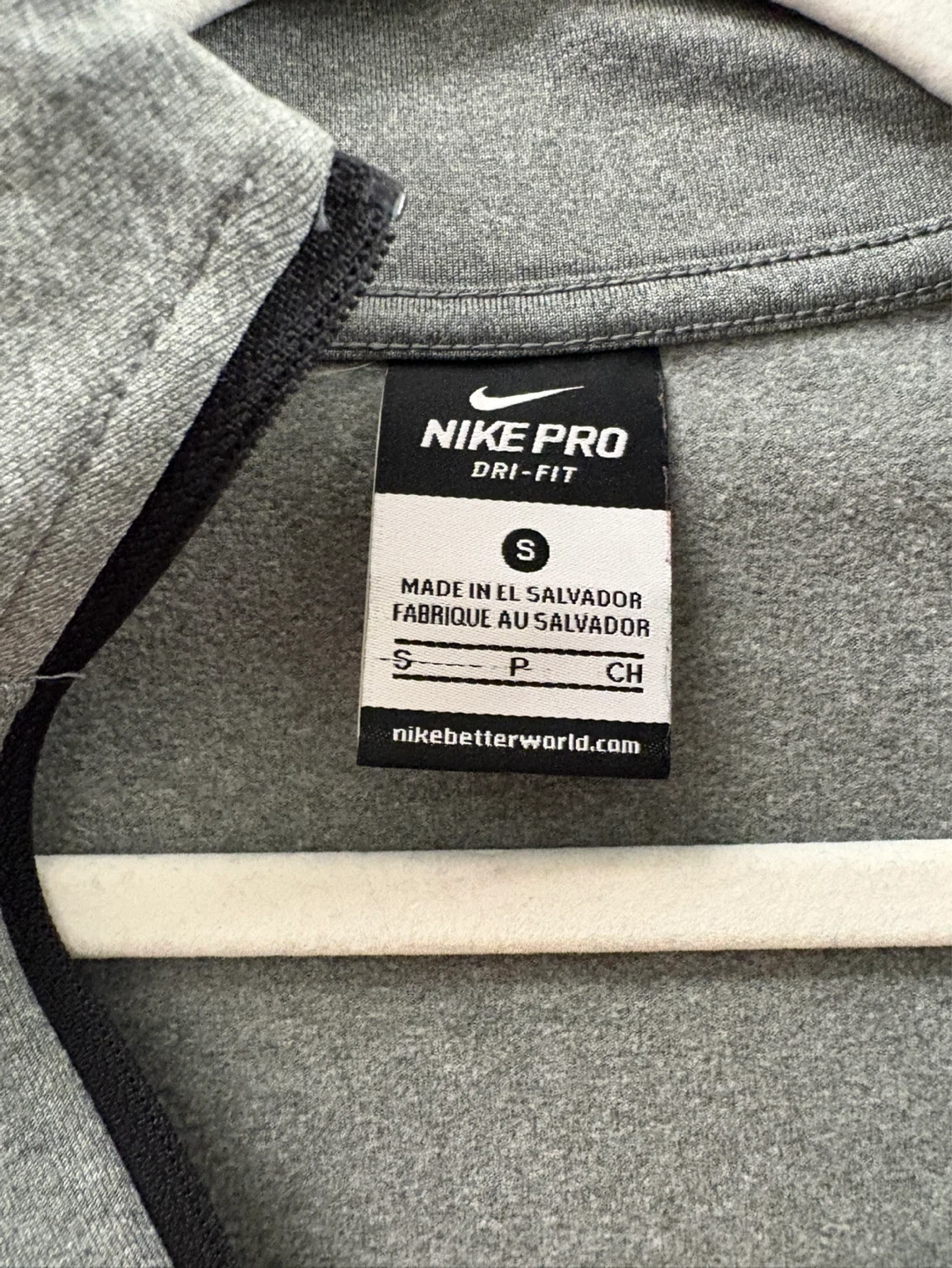 Nike Pro Dri-FIT Gray 1/2 Zip Running Pullover Top - photo 5