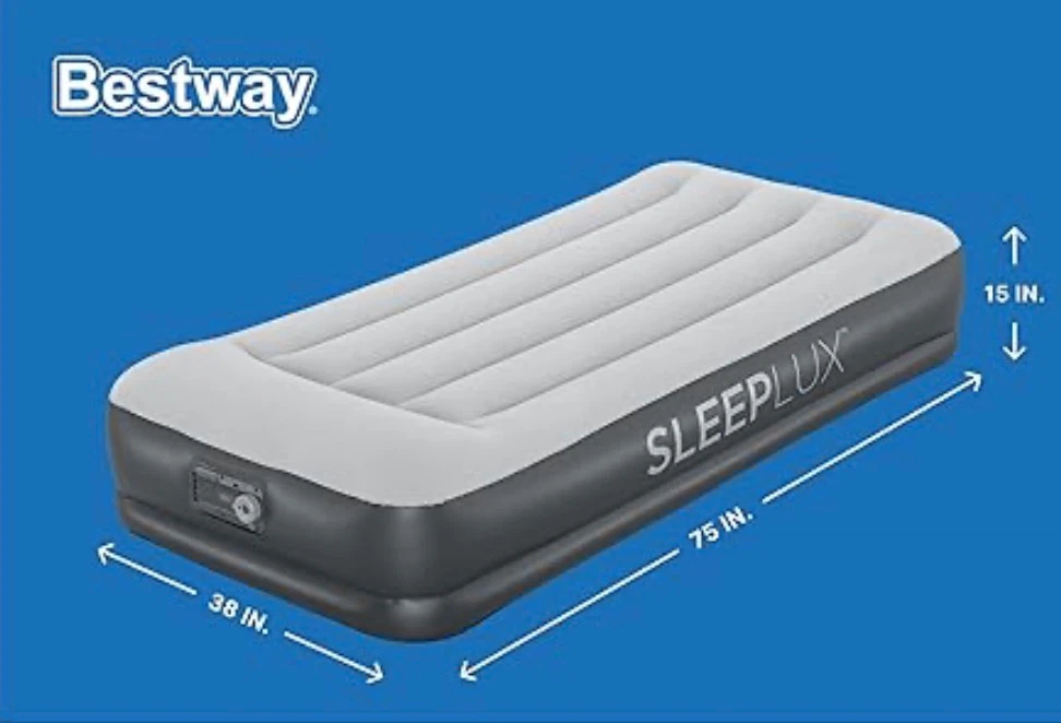 SLEEPLUX Durable Inflatable Air Mattress with Built-in Pump - photo 2