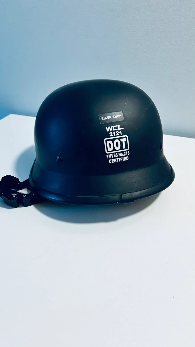 Biker Shop DOT Motorcycle Helmet XXL – Matte Black