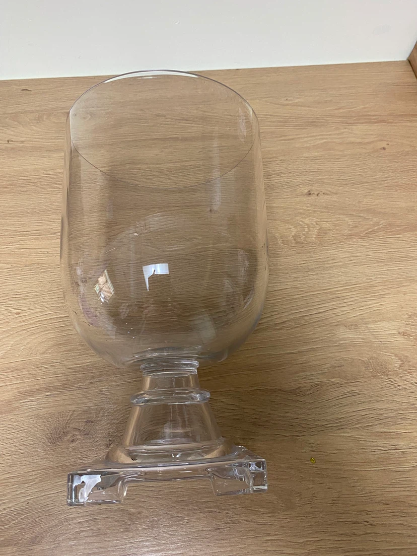 Clear Glass Hurricane Vase Candle Holder - photo 3