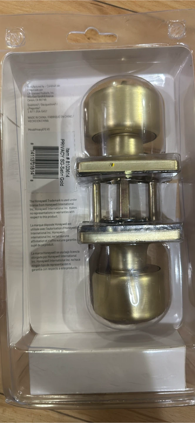 Honeywell Privacy Door Knob - Satin Gold