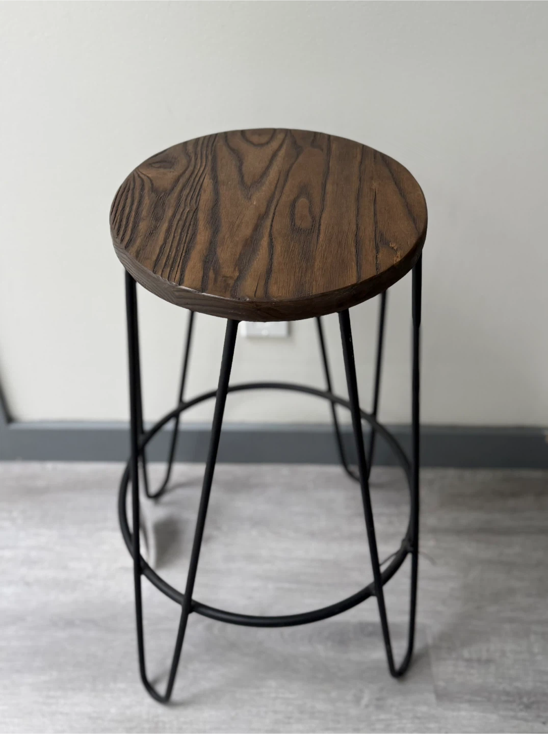 The Living Lab Furniture Co. Wooden Top Bar Stool