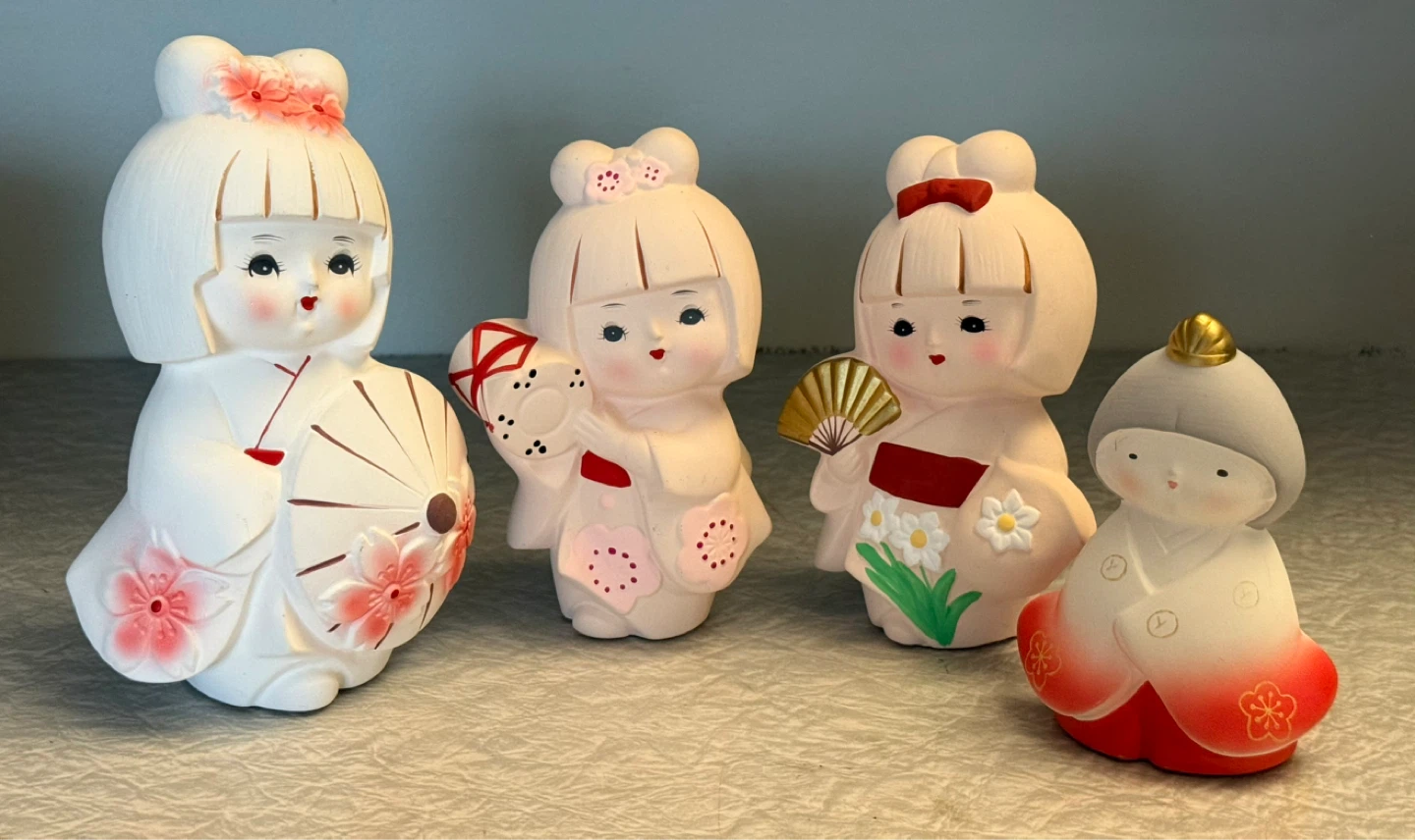Vintage Hakata Bisque Porcelain Figures