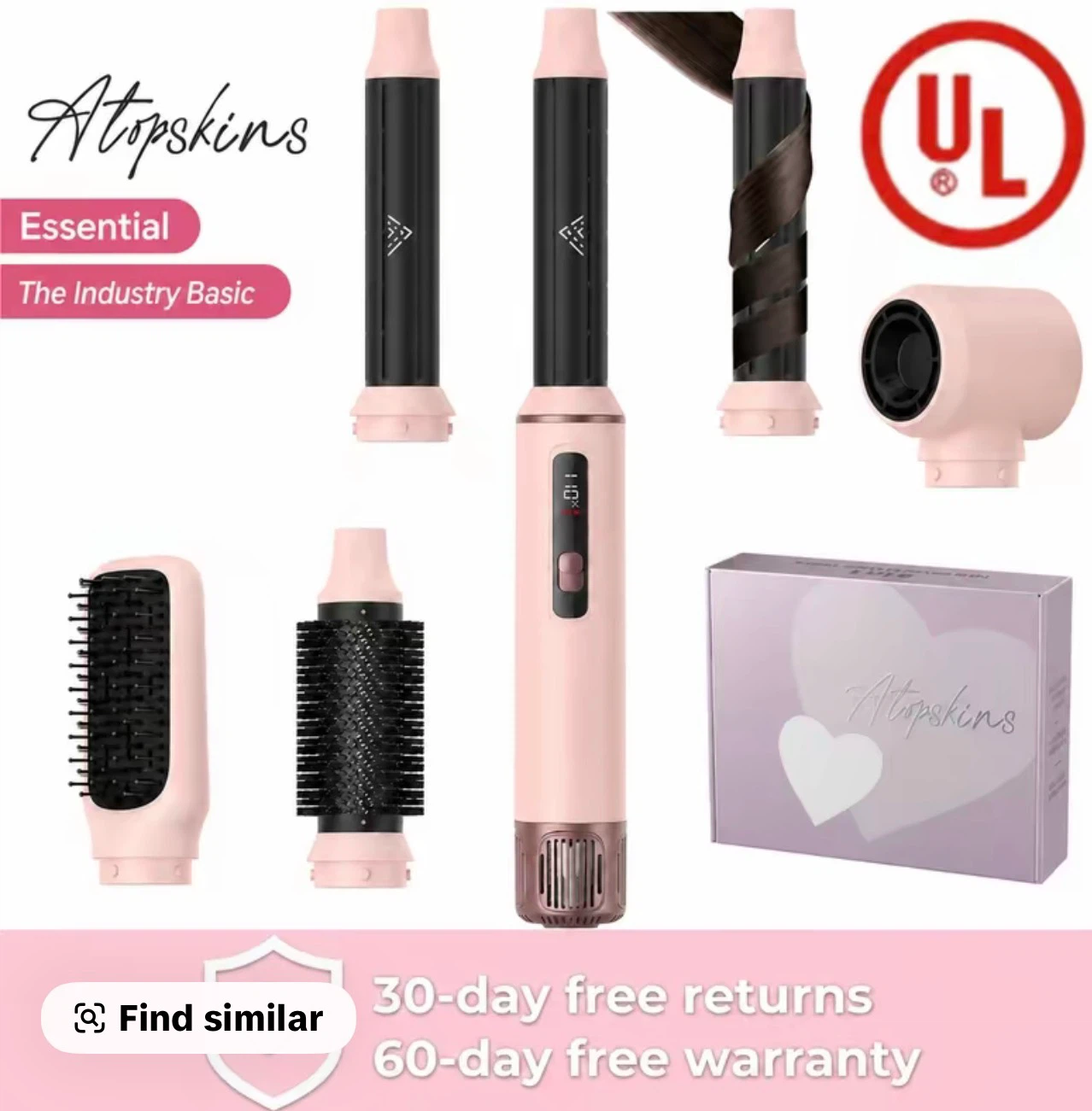 ATOPSKINS 5-in-1 Hairstyle Hot Air Brush