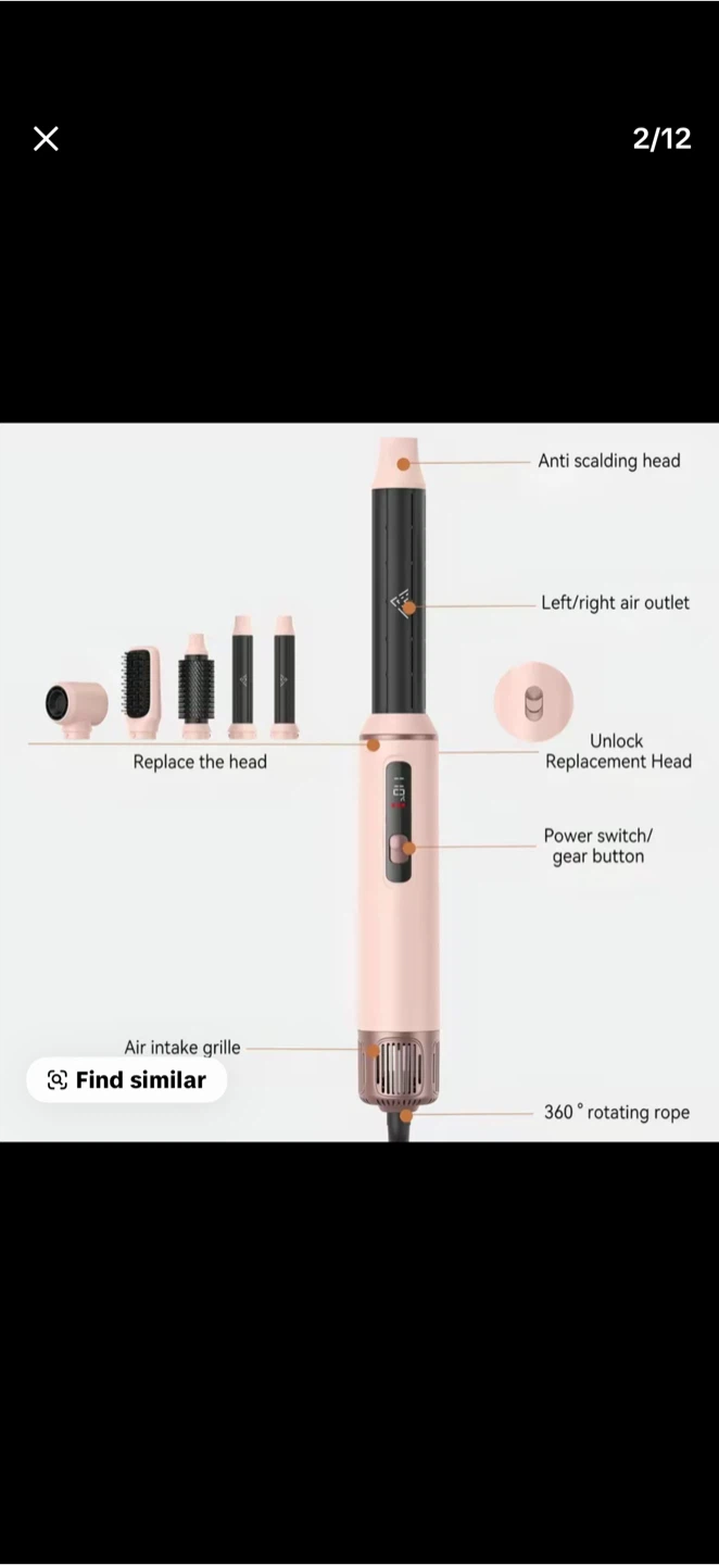 ATOPSKINS 5-in-1 Hairstyle Hot Air Brush - photo 2