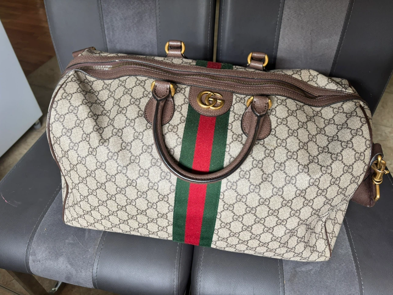Gucci Monogram Duffel Bag