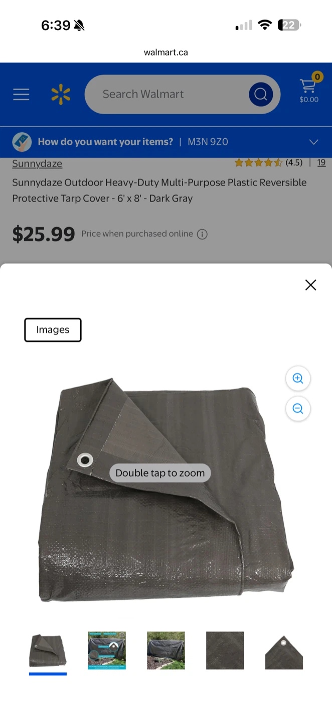 Sunnydaze Outdoor Heavy-Duty Tarp Cover