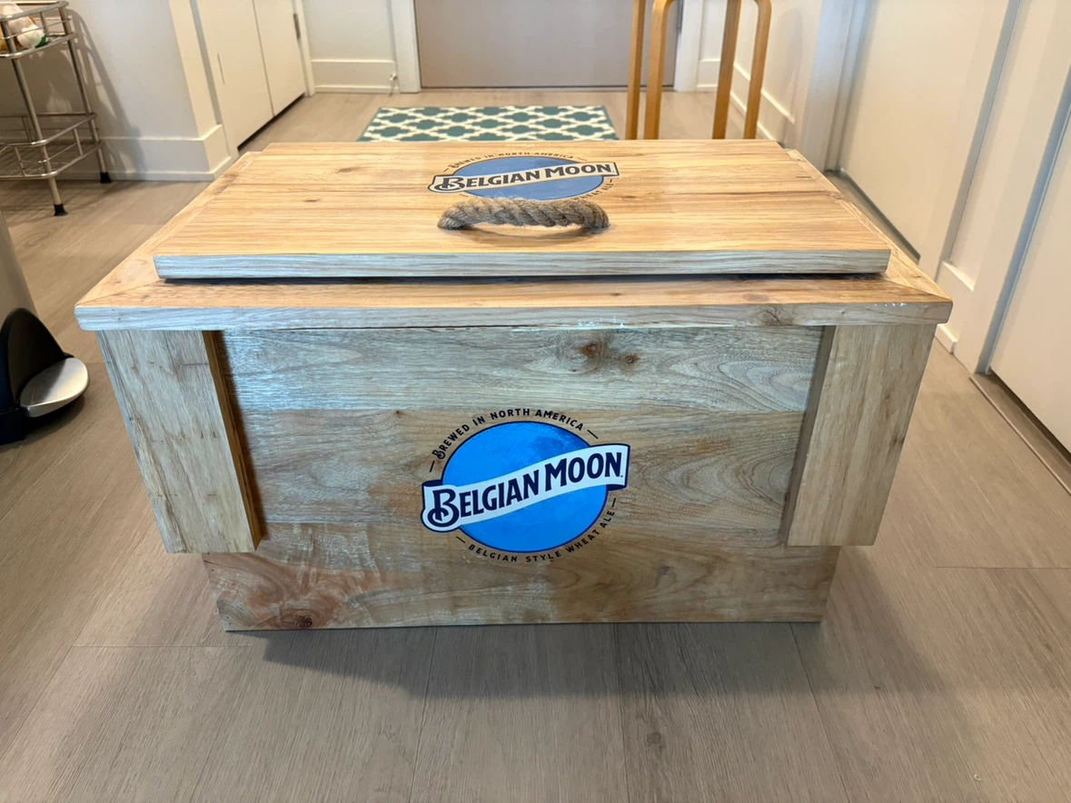 Belgian Moon Wooden Cooler Chest