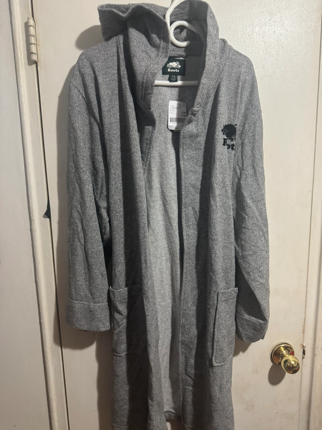 Roots Salt & Pepper Hooded Robe - Size S/M
