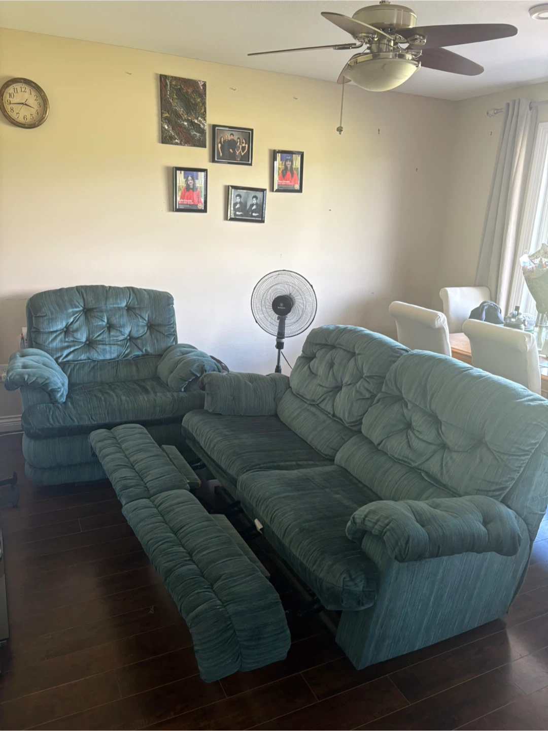 Teal Sofa and Loveseat Set - photo 2